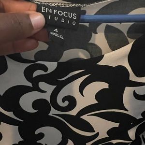 Black and white mid thigh dress